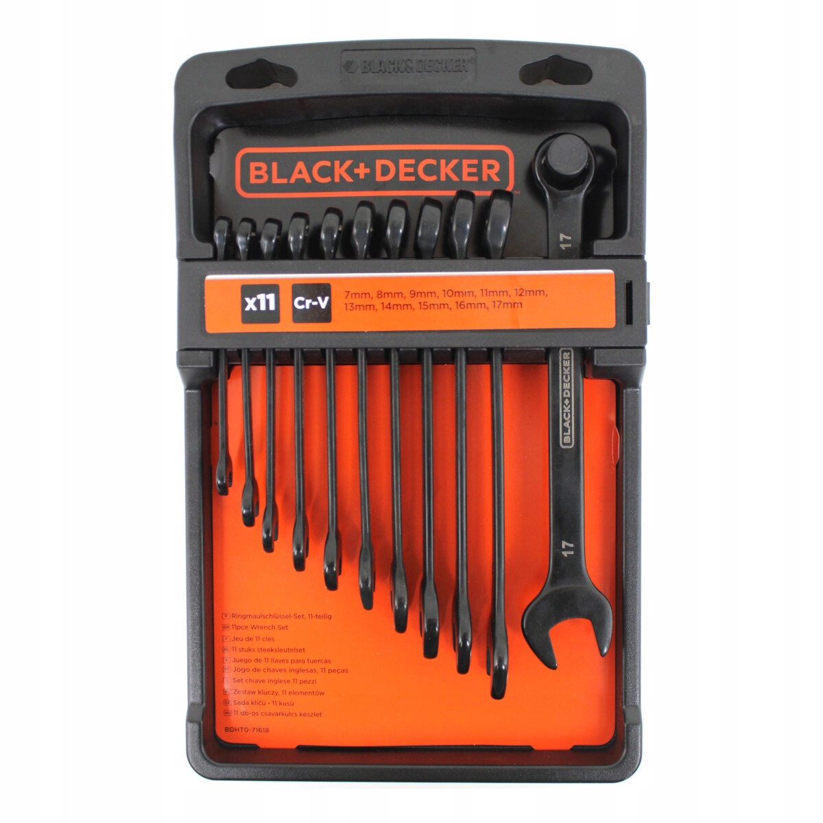 Zestaw kluczy płasko-oczkowych od 7mm-17mm Black&Decker BDHT0-71618