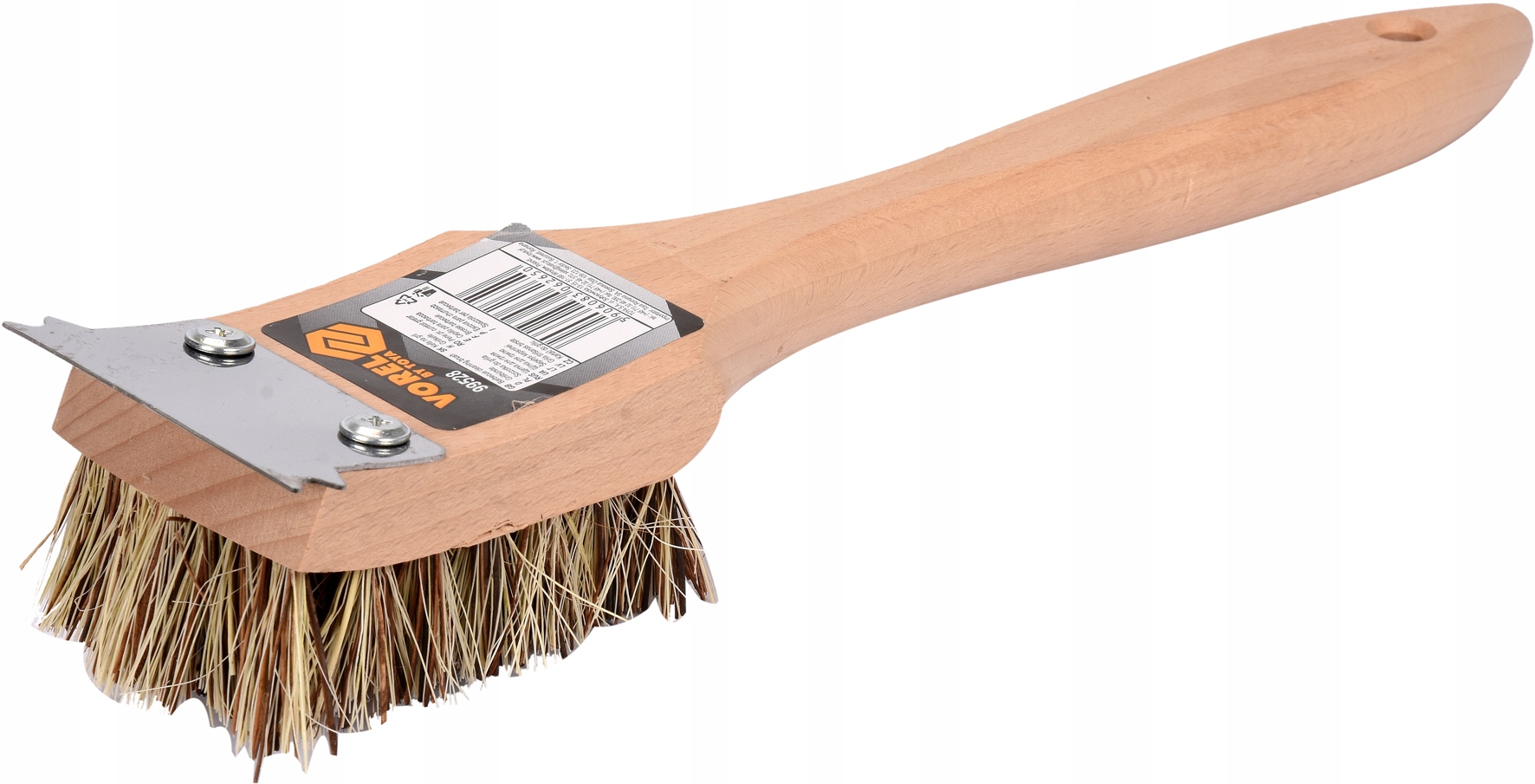 SZCZOTKA DO GRILLA ZE SKROBAKIEM NATURALNE WŁOSIE