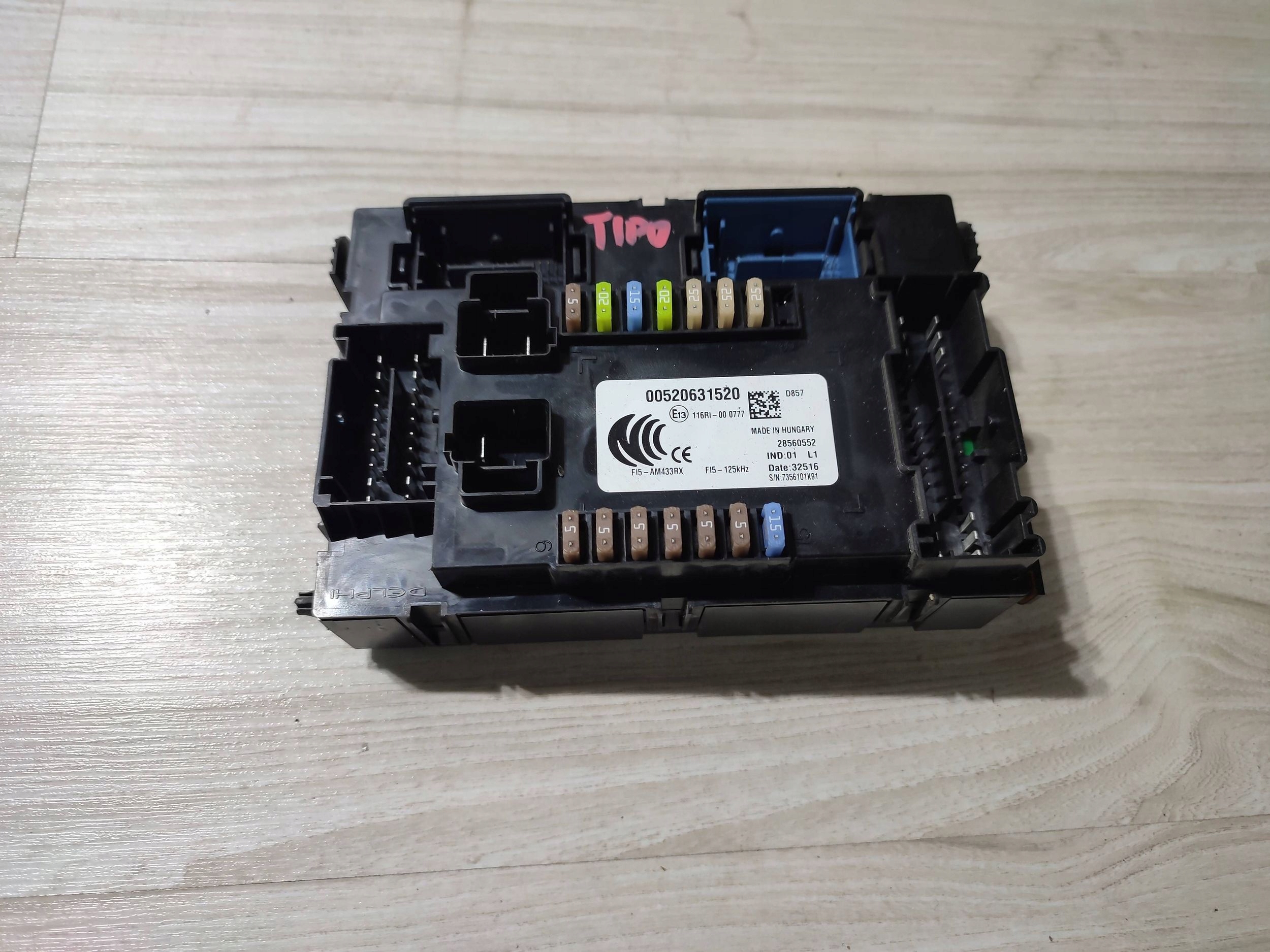 Fiat Tipo 2018 frame / module of fuses