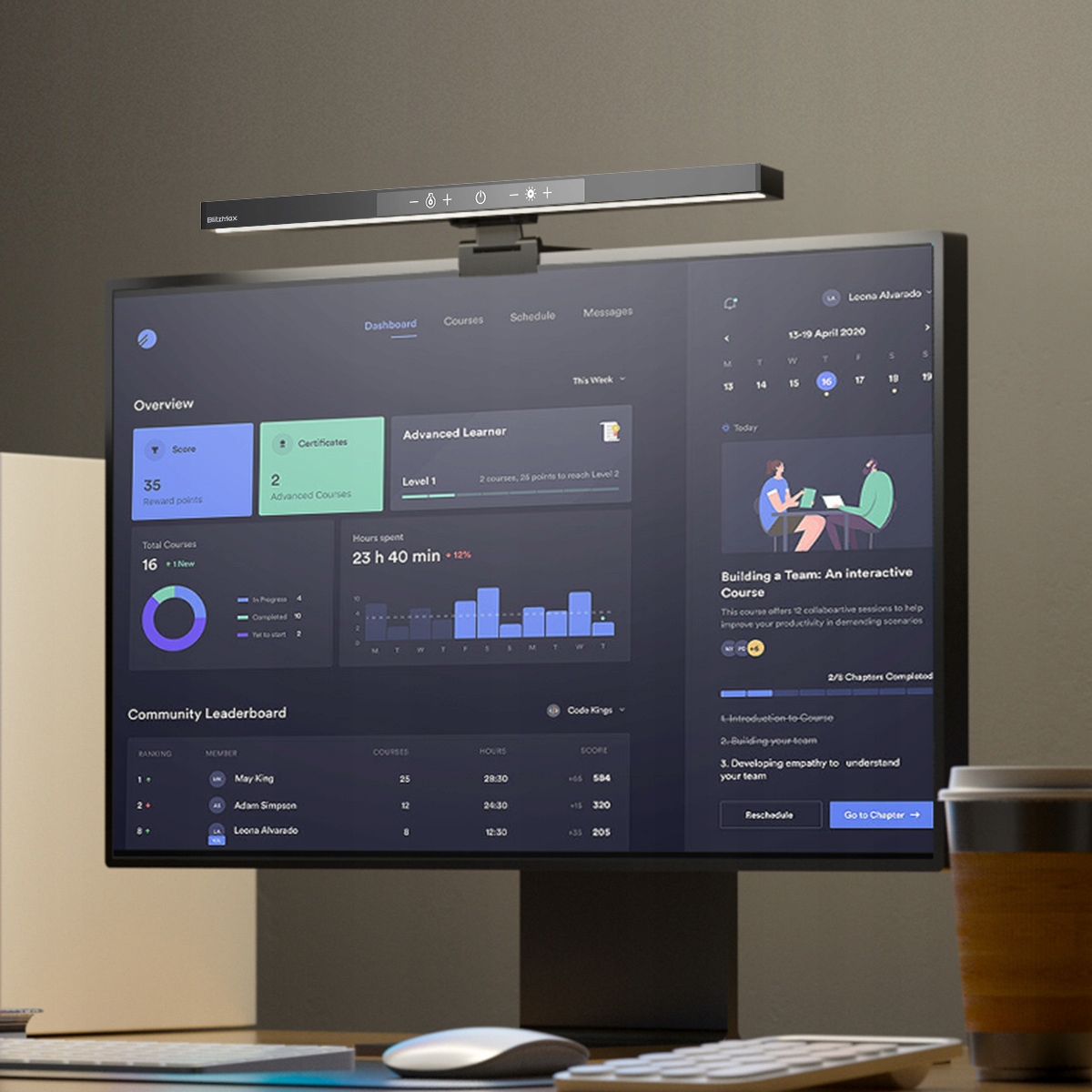 BlitzMax LAMPA LED NA MONITOR KOMPUTER REGULOWANA Rodzaj gwintu zintegrowane źródło LED