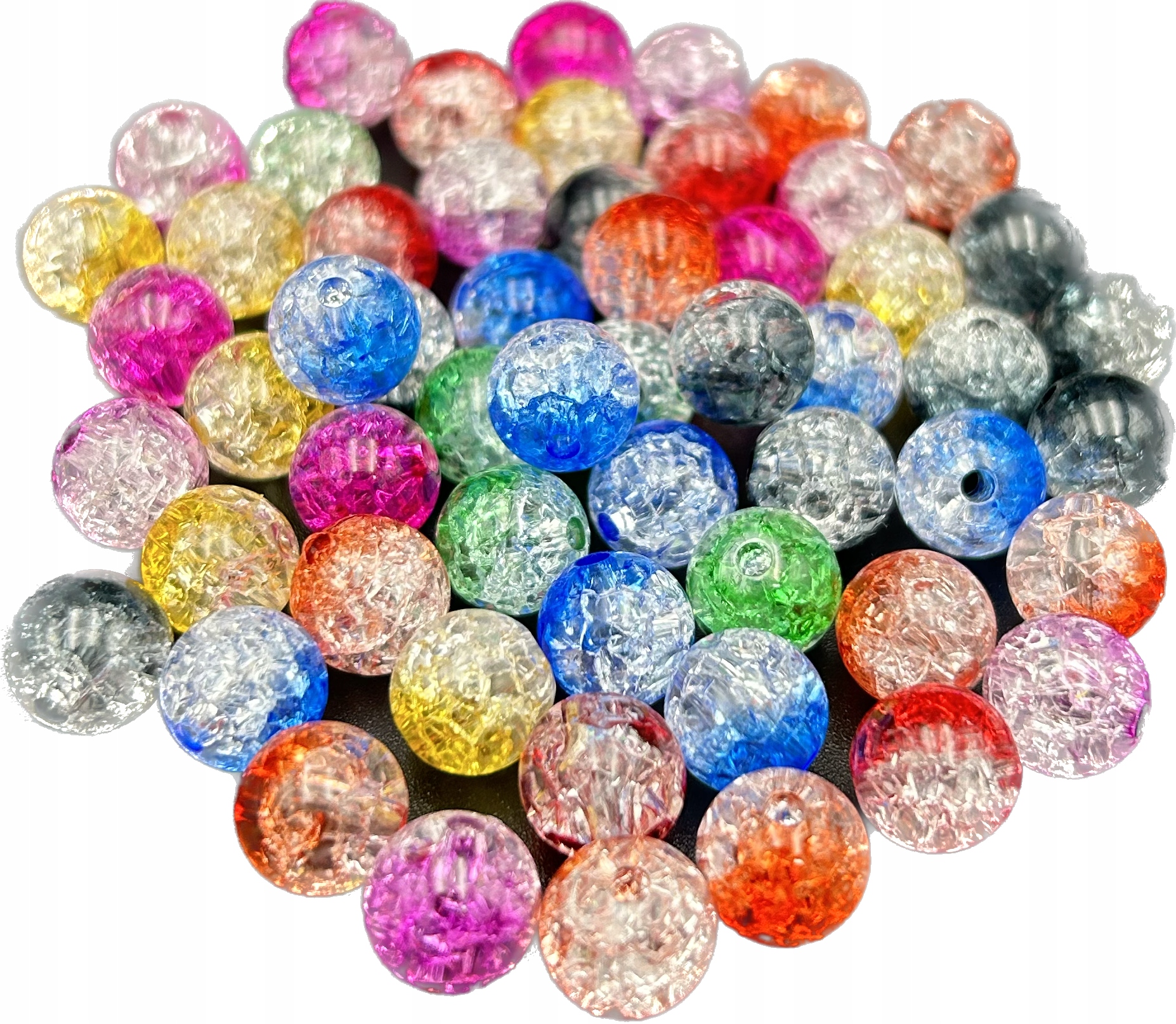 Korale Plastikowe Kolorowe Ombre do Bransoletki mix