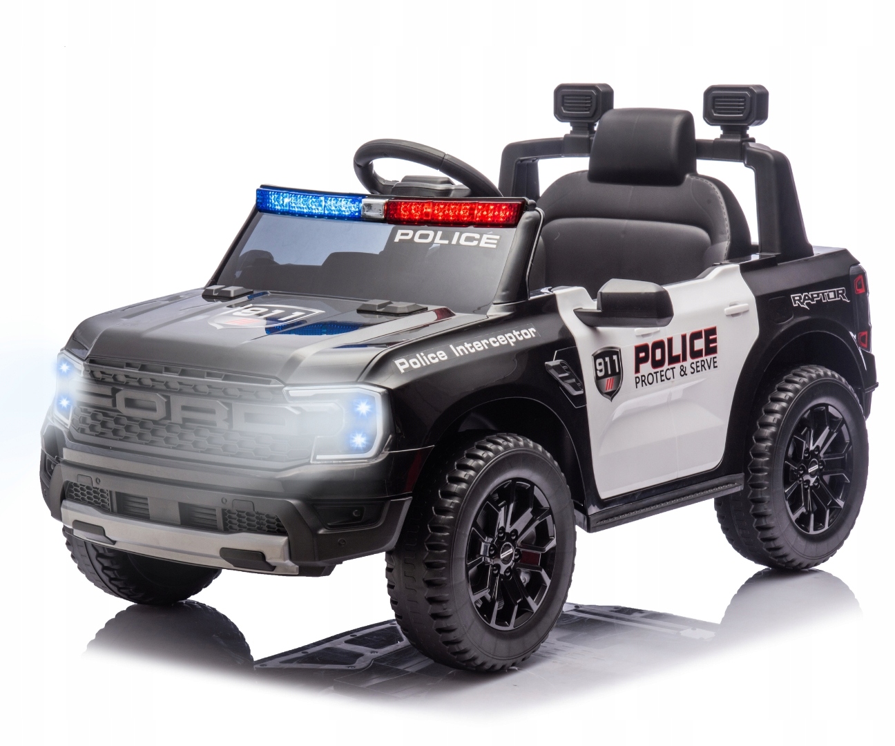 Pojazd na akumulator Ford Ranger Milly Mally Police Black