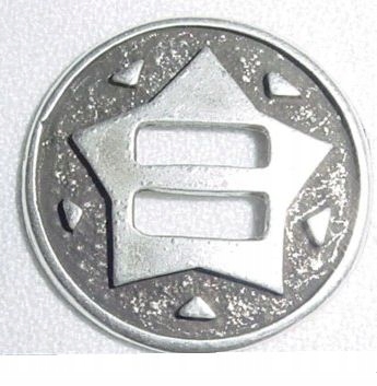 Concho Okrągłe duże 33mm stare srebro guzik Western kamizelka czapsy