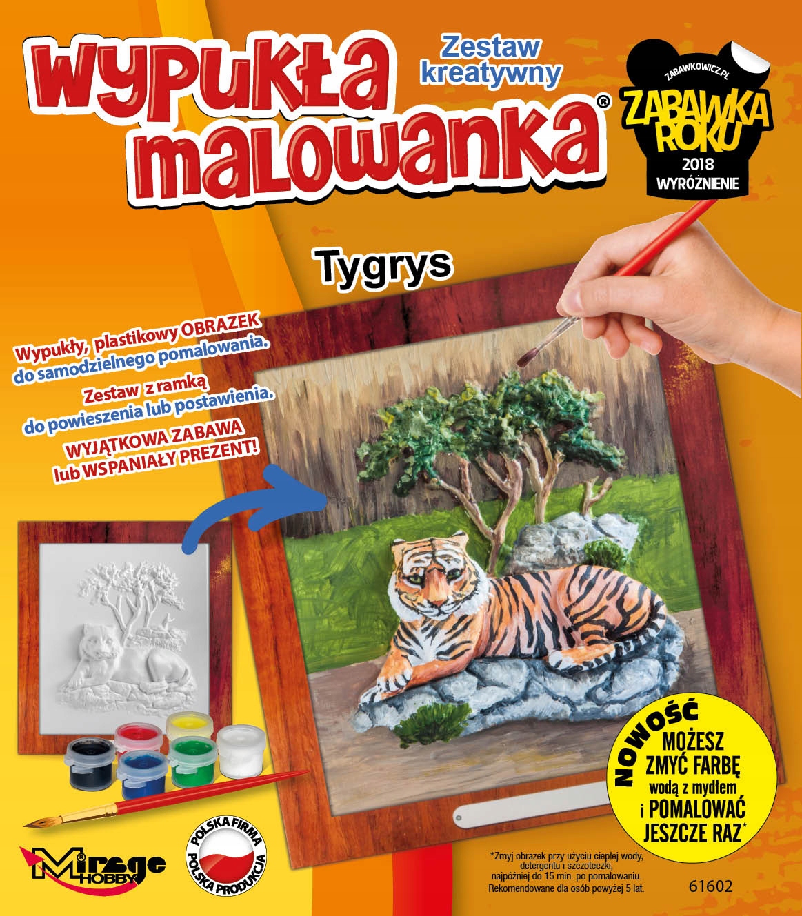 

Wypukła Malowanka Zoo Tygrys Zestaw Kreatywny