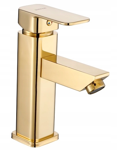BATERIA umywalkowa CUBIC modern ZŁOTA loft GOLD Rodzaj baterii Bateria umywalkowa