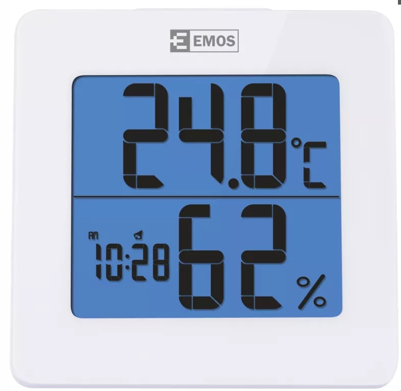 TERMOMETR CYFROWY HIGROMETR STACJA POGODY ZEGAR Marka Emos