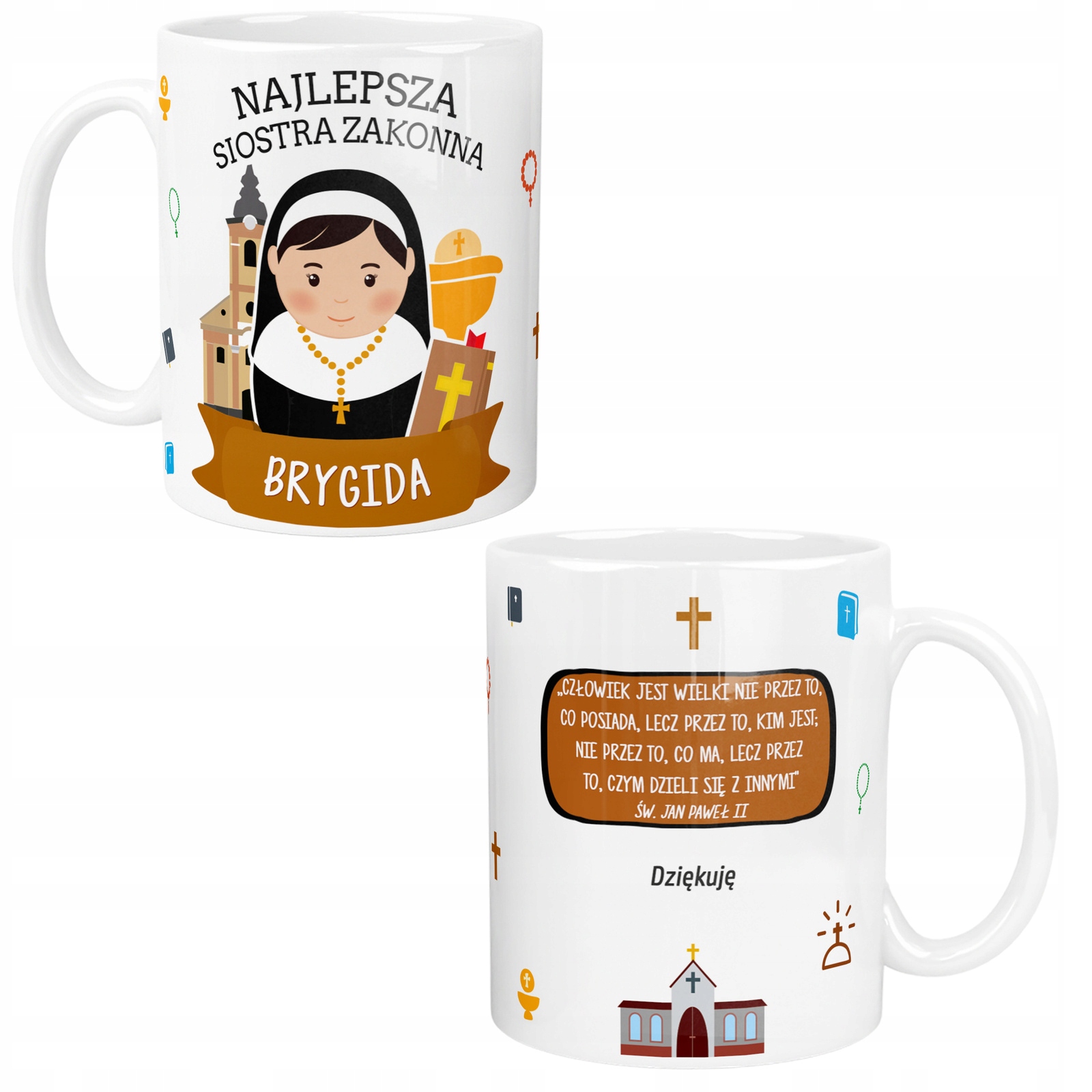 

Kubek dla Siostry Zakonnej Imię Personalizowany