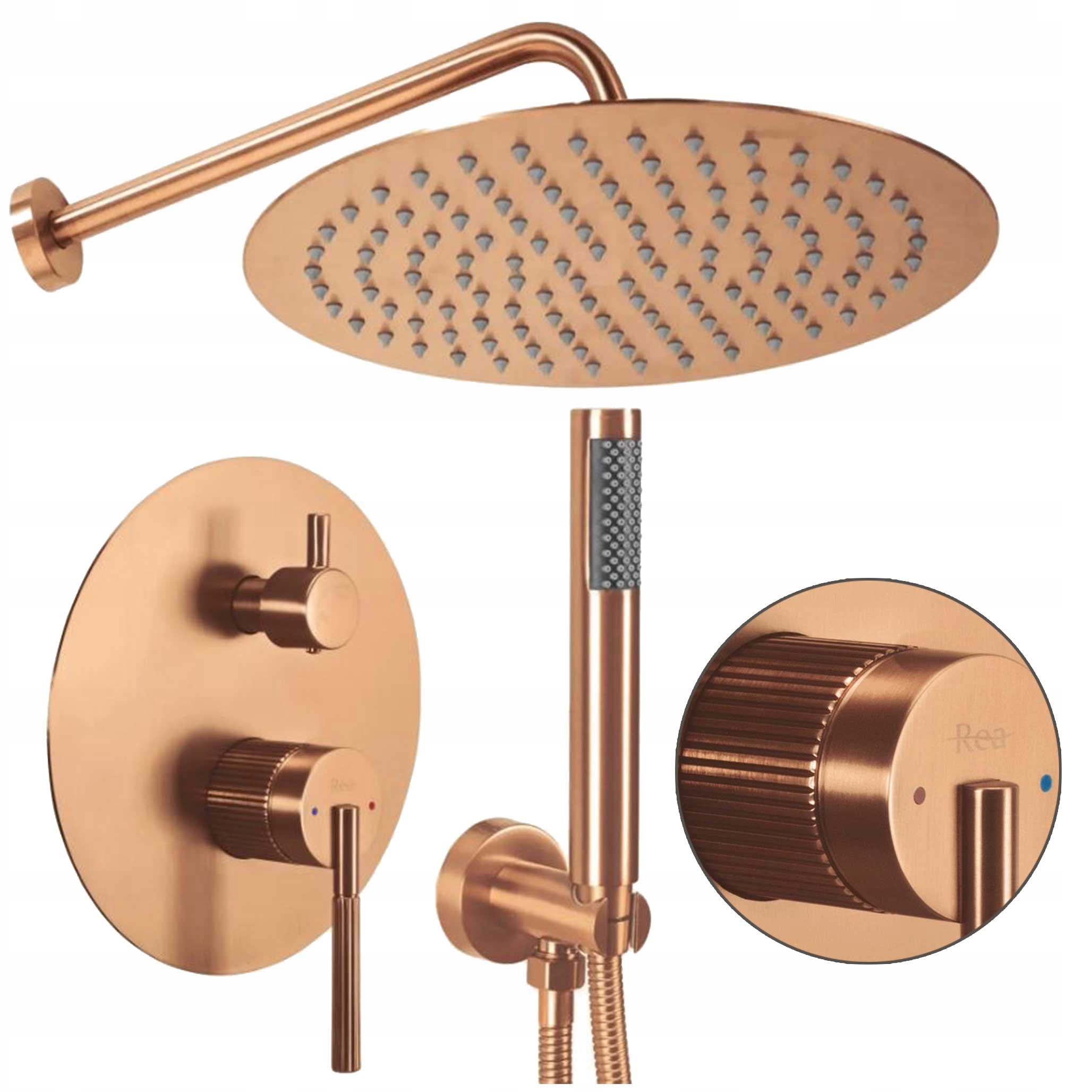 Súprava na striekanie pod omietku Argon Meď kartáčovaná Box Pvd Anti Calc