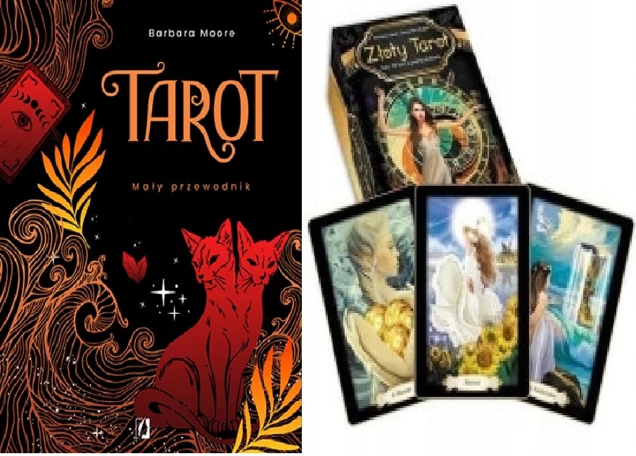 Tarot. Mały przewodnik +Złoty tarot Książka+ karty