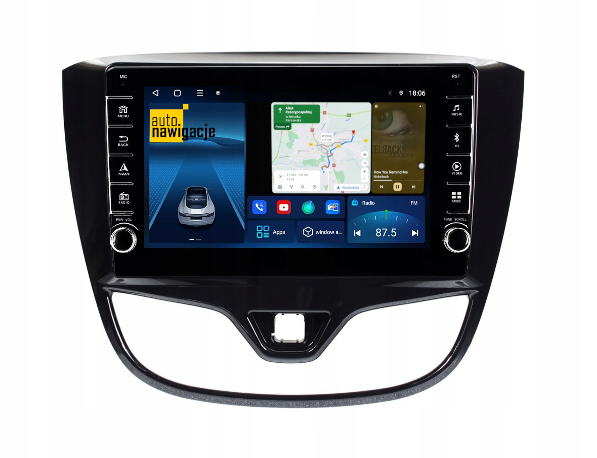 Radio Gps Navigace Opel Karl 2017-2020 Android 4G+64G CarPlay Bt Gps WiFi
