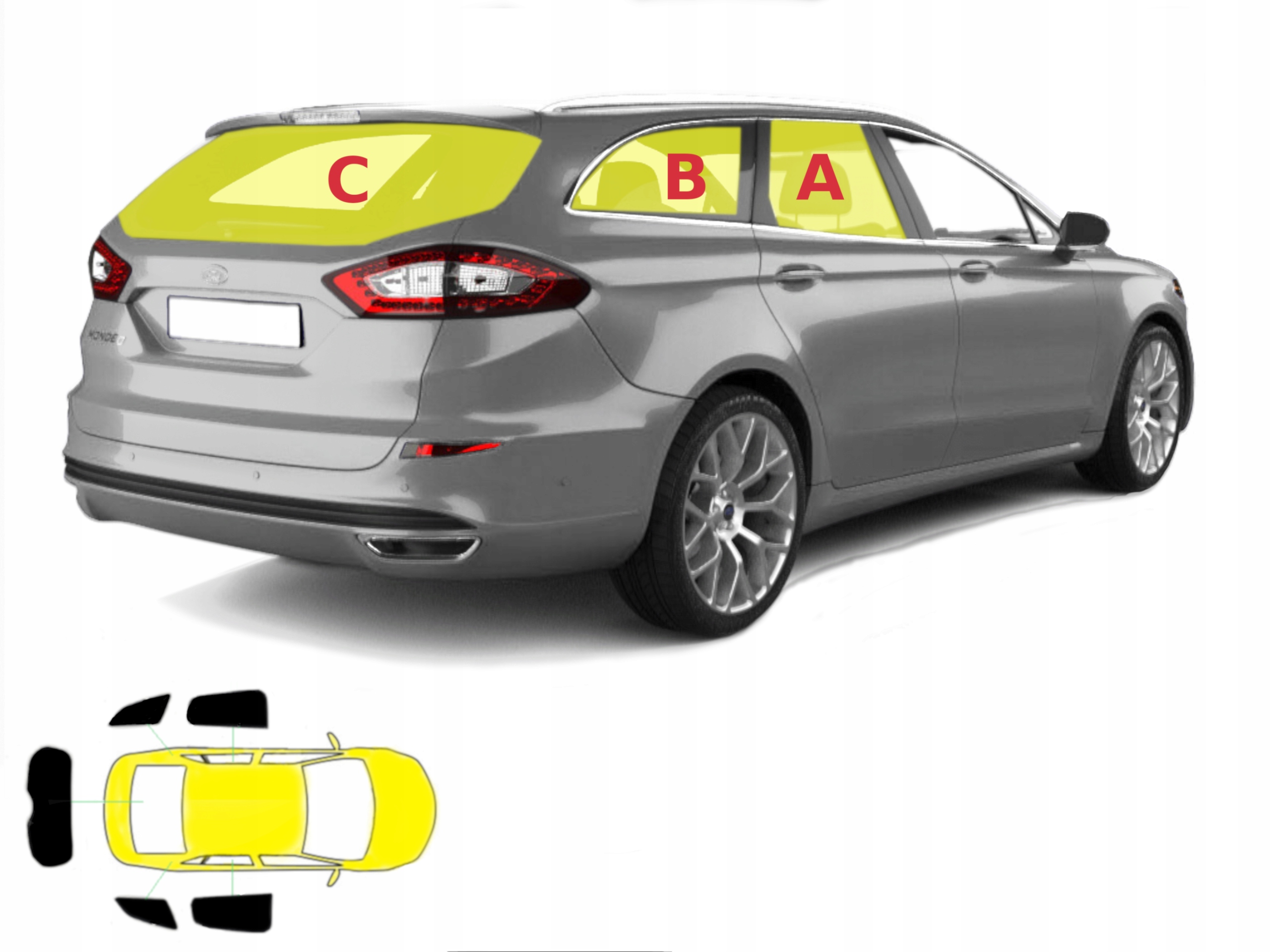 

Zasłonki dedykowane Ford Mondeo MK5 kombi -5 sztuk