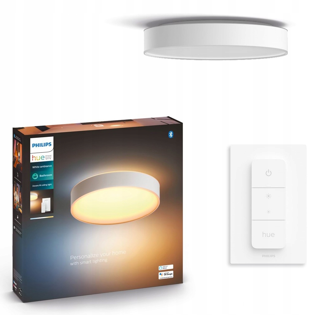 Stropné Stropné Svietidlo Philips Hue Devere Led 33,5 W IP44 Biela atmosféra