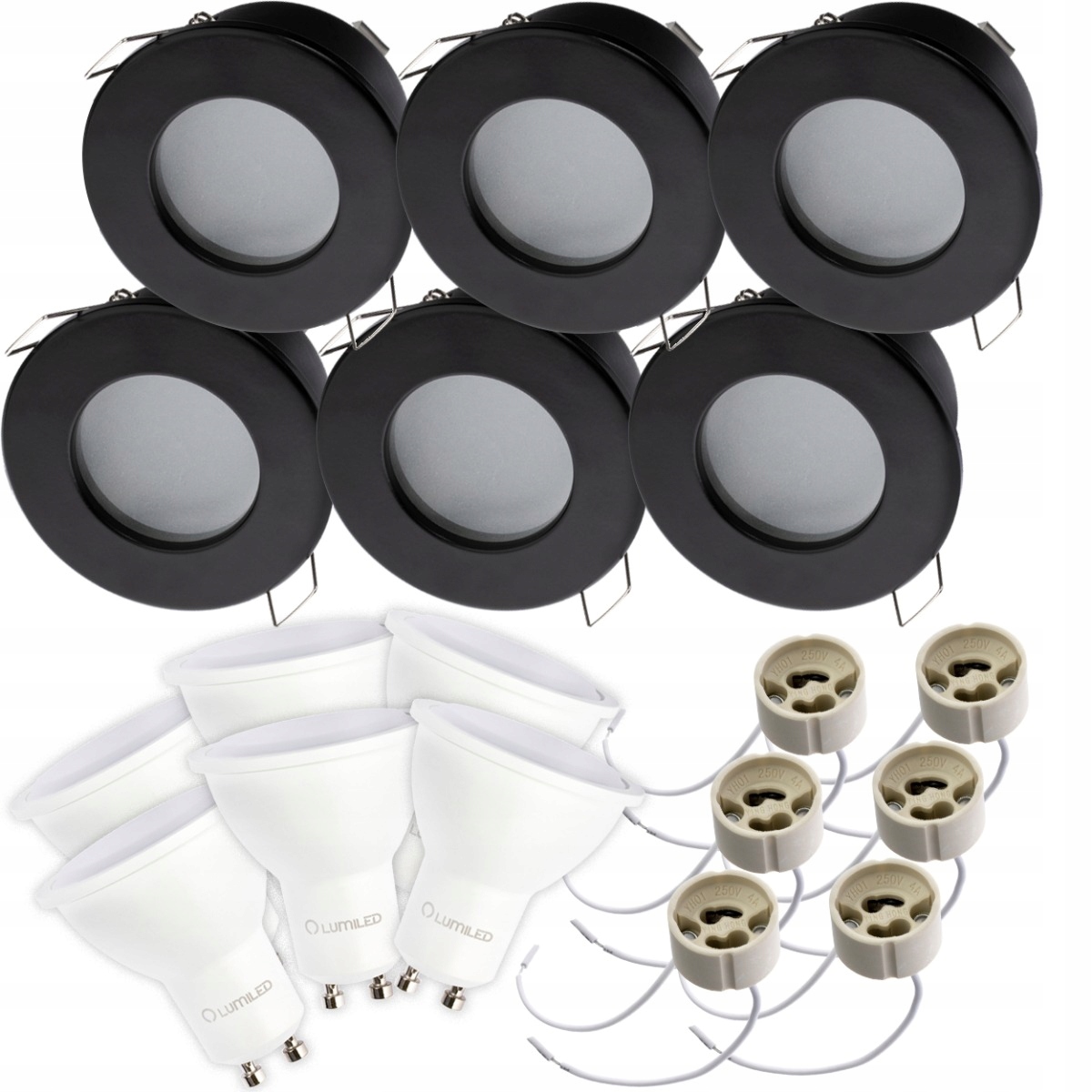 

6x Oprawa Hermetyczna IP44 Led GU10 3W Podbitka