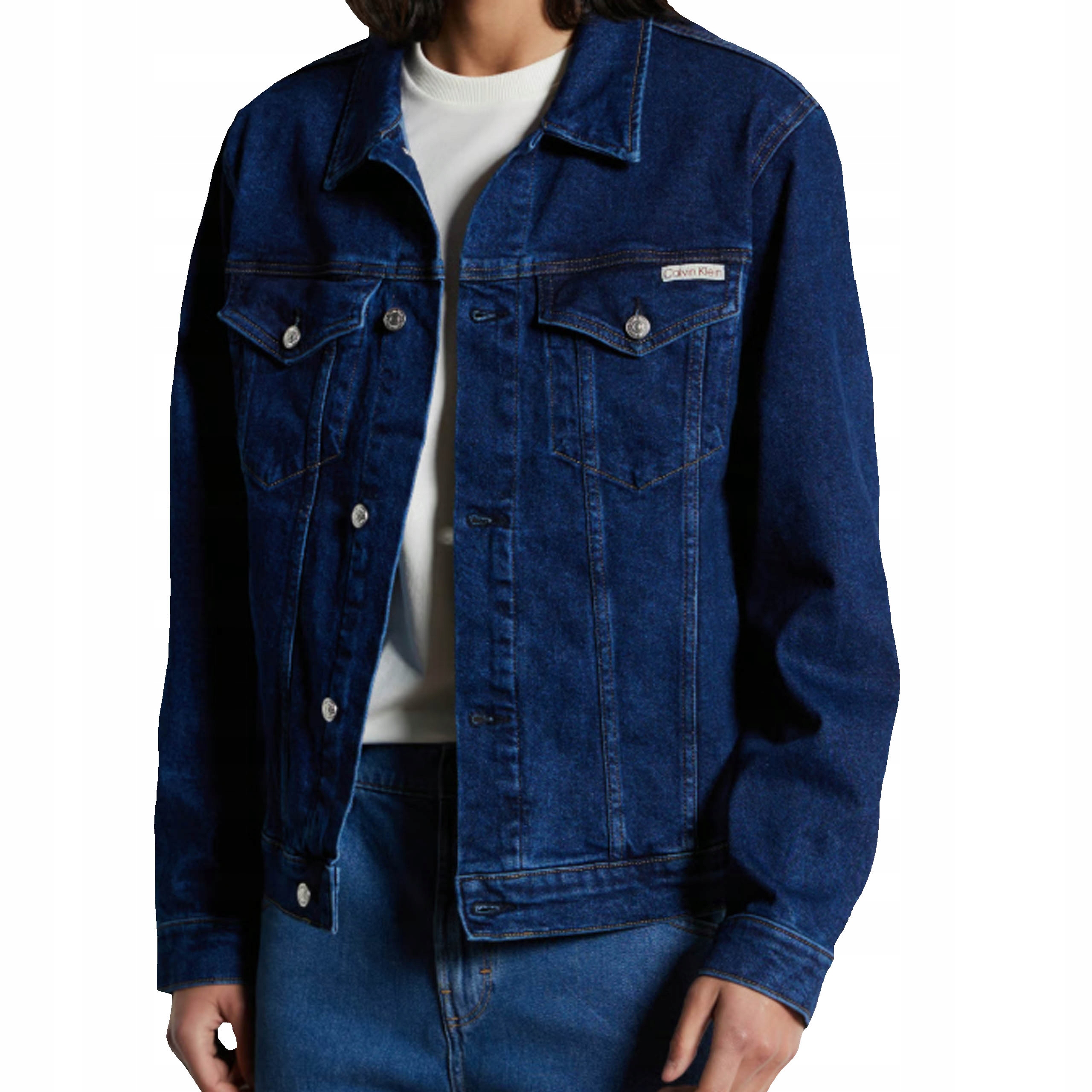 Pánská džínová bunda Calvin Klein Jeans J30J326553 Tmavě modrá velikost XL