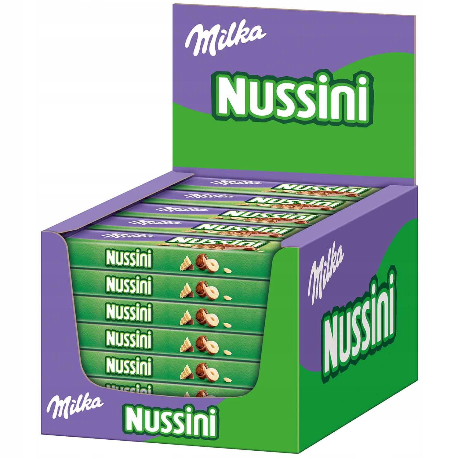 Milka Nussini Wafelek Orzechowy w Mlecznej Czekoladzie 31,5g x 35 szt