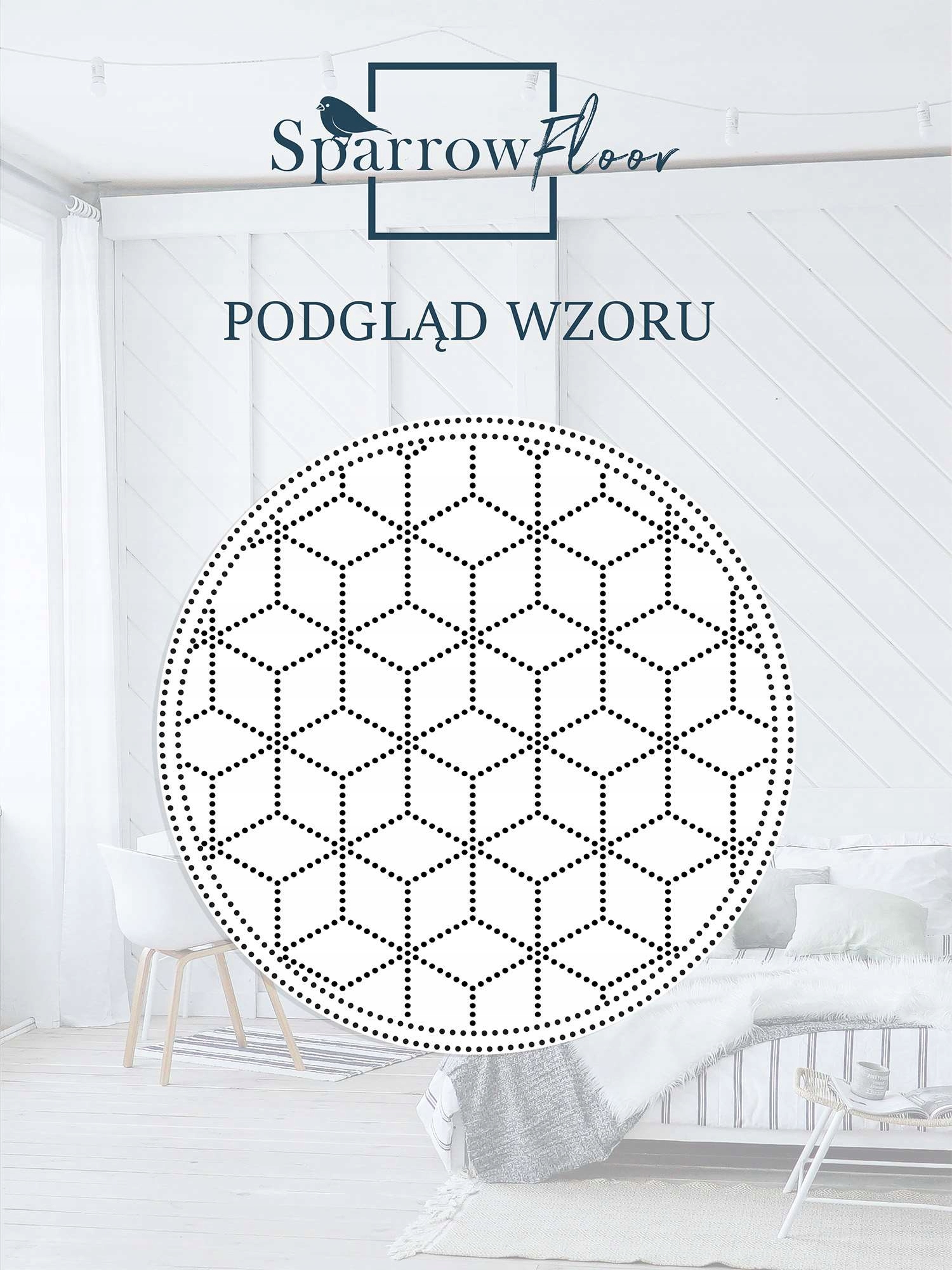 Dywan winylowy do pracy modny Sześciany kropki 3D Rodzaj mata