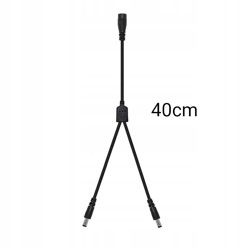 ROZGALEZNIK ZASILANIA SPLITTER DC 2 WTYKI 2,1 40CM Marka inna