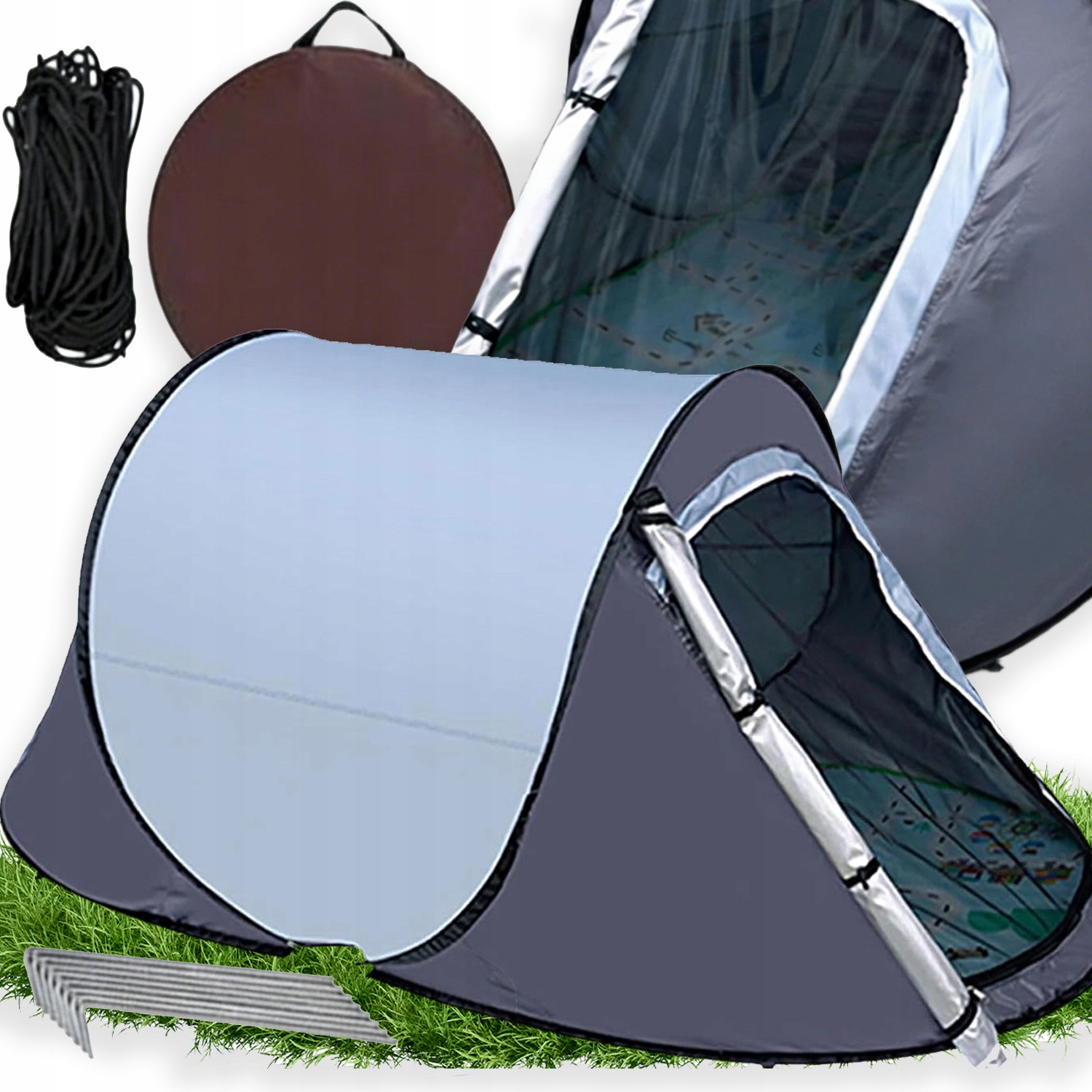 Namiot Plażowy Samorozkładający Parawan Zamykany Szybki Pop Up 2 Osobowy