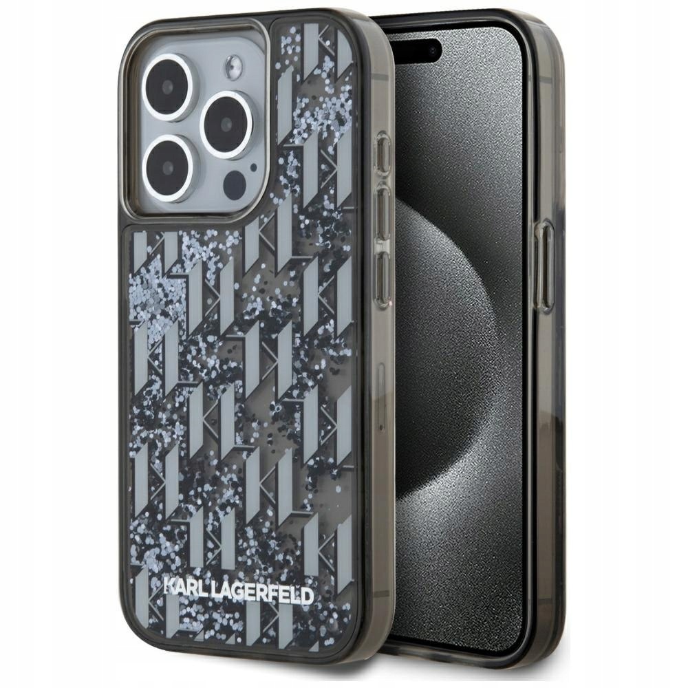 Etui Karl Lagerfeld Liquide Glitter Monogram Gradient do iPhone 15 Pro Max