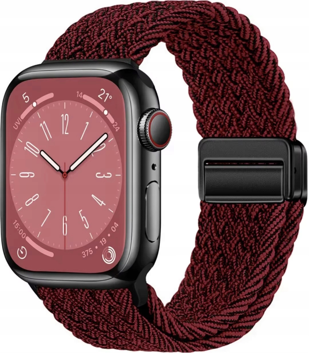 Szíj Apple Watch 1 2 3 4 5 6 7 8 9 10 Se 38mm 40mm 41mm-es órához, Piros, Mágneses
