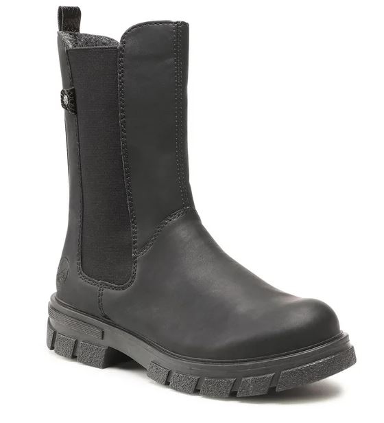 Rieker Dámské Kotníkové Boty Černé Se Zateplením 38 J_a