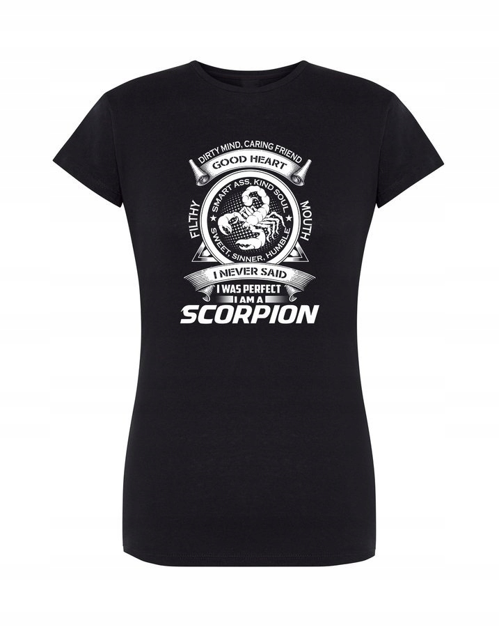 

T-shirt damski czarny Znak Zodiaku - Scorpion L