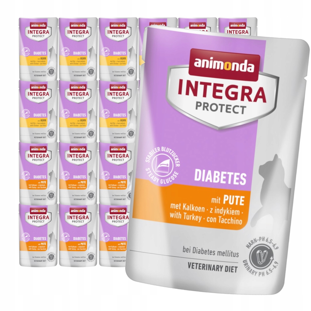 Levně Animonda Integra Diabetes 24x85g Krmivo Pro Kočky s diabetem Mix Chutí