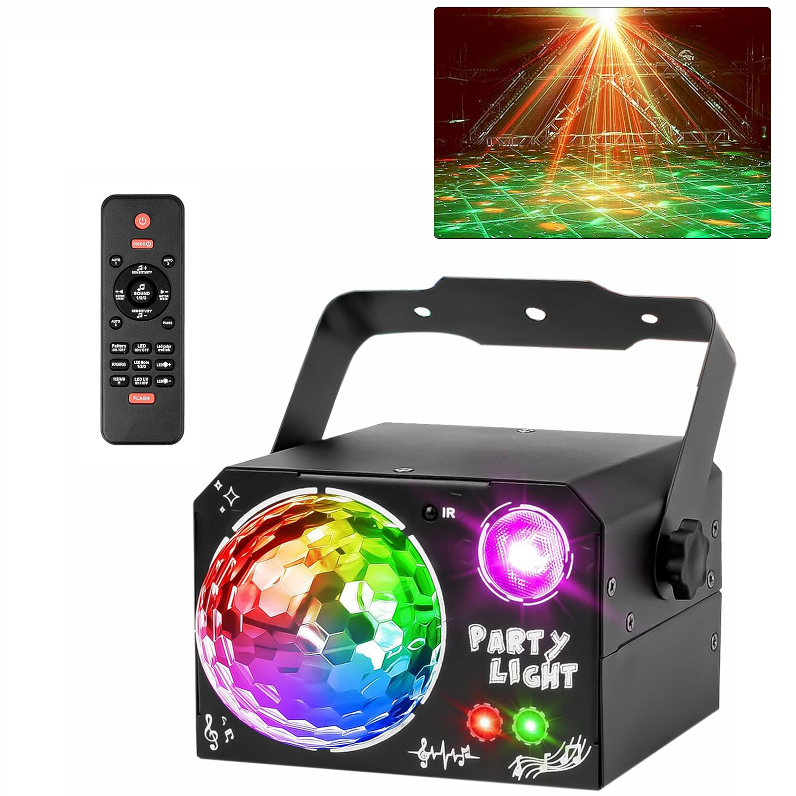 Osvětlení na párty Diskotékové světlo Impreza Kula Rgb Projektor