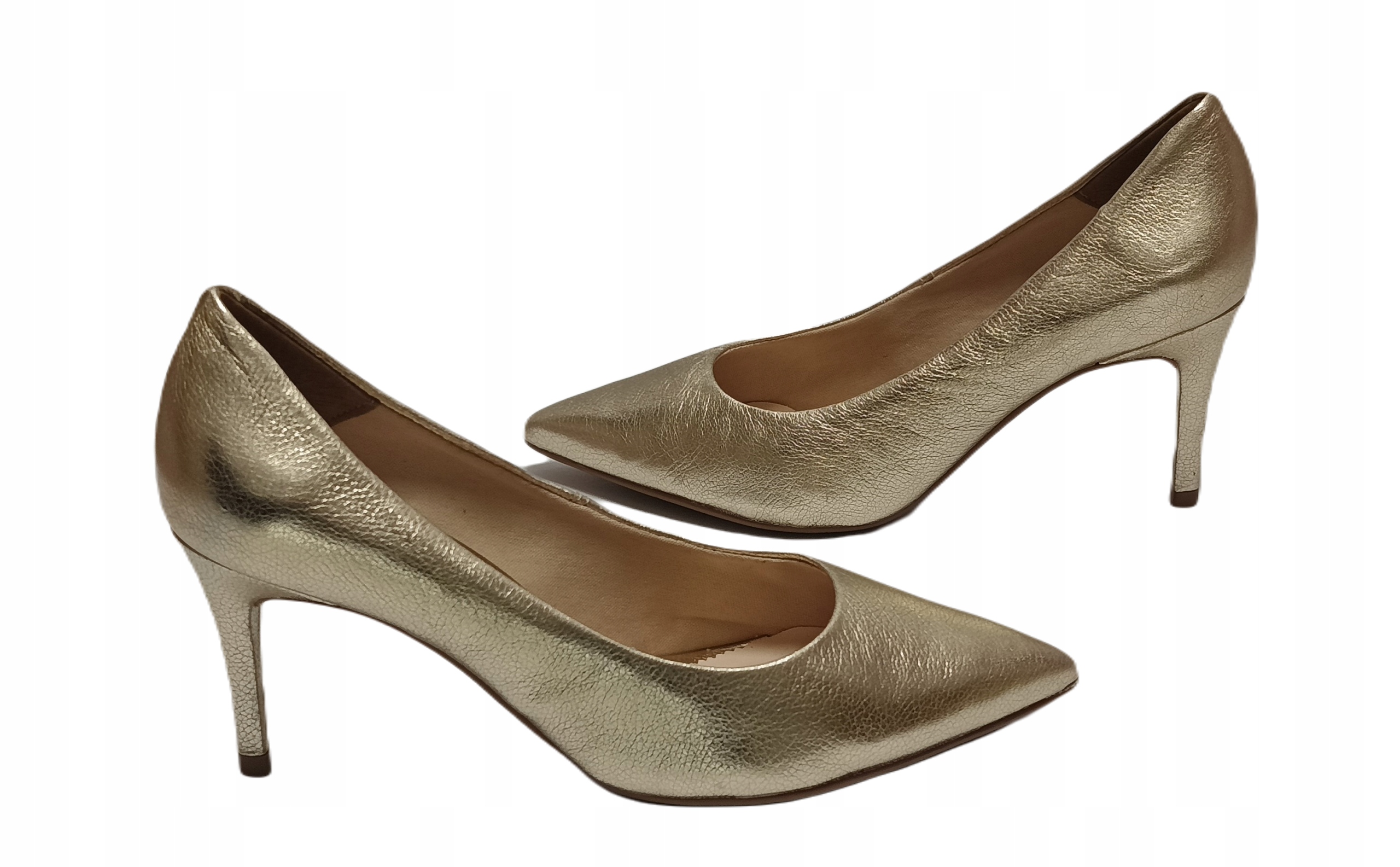 Boty z měkké kůže s podpatky Bottero 353701 zlato dourado r36