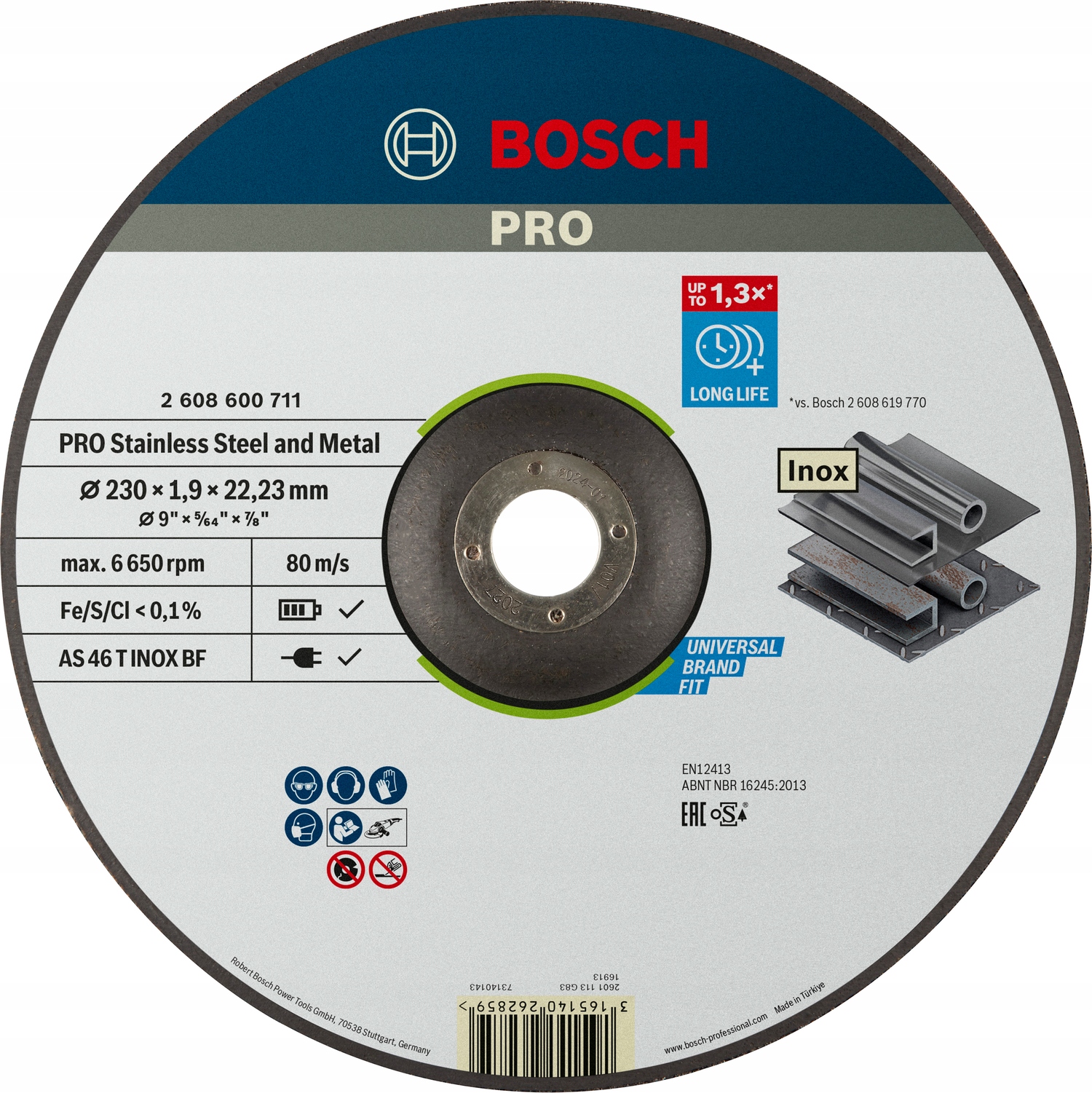 BOSCH TARCZA KORUNDOWA 230/22/1,9MM DO CIĘCIA STALI Marka Bosch