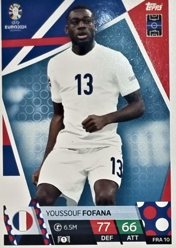 EURO 2024 TOPPS MATCH ATTAX FRA 10 YOUSSOUF FOFANA FRANCJA