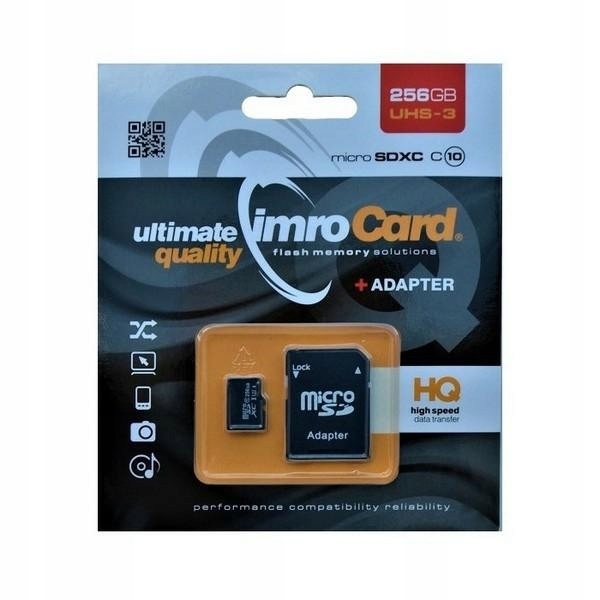 Paměťová karta microSDXC 256 Gb Imro+ adp 10C UHS-3