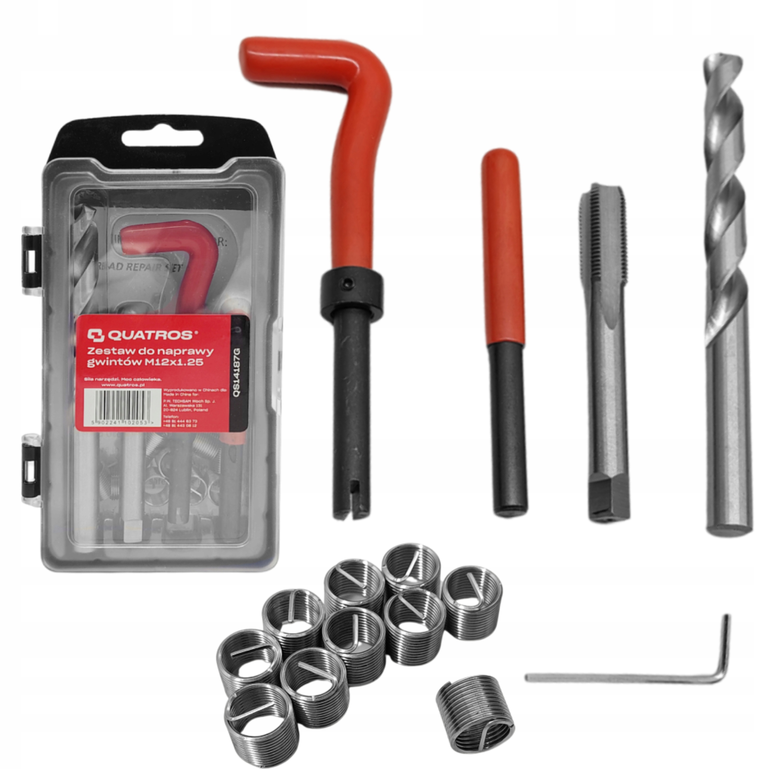 Zestaw naprawczy gwintów M14 1,25 gwintu gwintownik heli coil