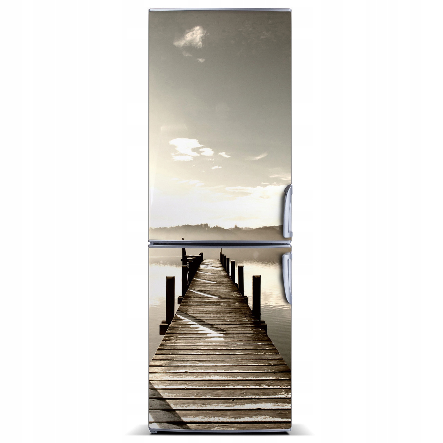 

Tapeta magnetyczna lodówkę Drewniane molo 60x180