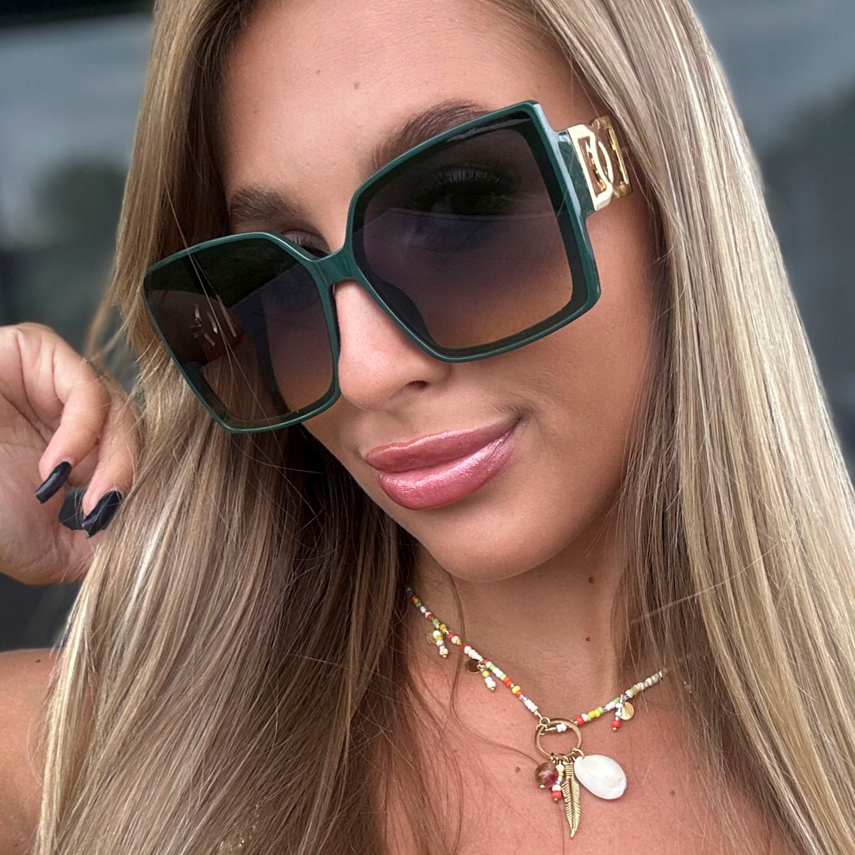 DAMSKIE OKULARY PRZECIWSŁONECZNE kwadratowe DOLLY duże 130083 Z Marka Monita Stile