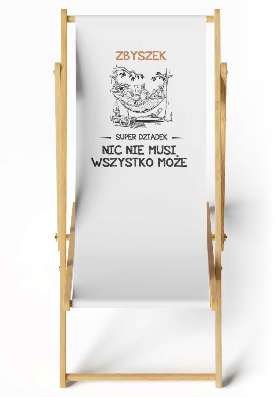 

Leżak ogrodowy plażowy prezent Dzień Babci Dziadka
