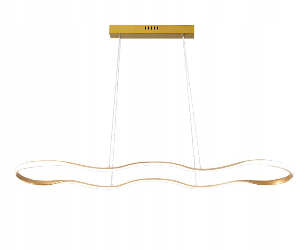 Led závesná lampa Zlatá vlnitá 120 Štýl Glamour Oválny obruč