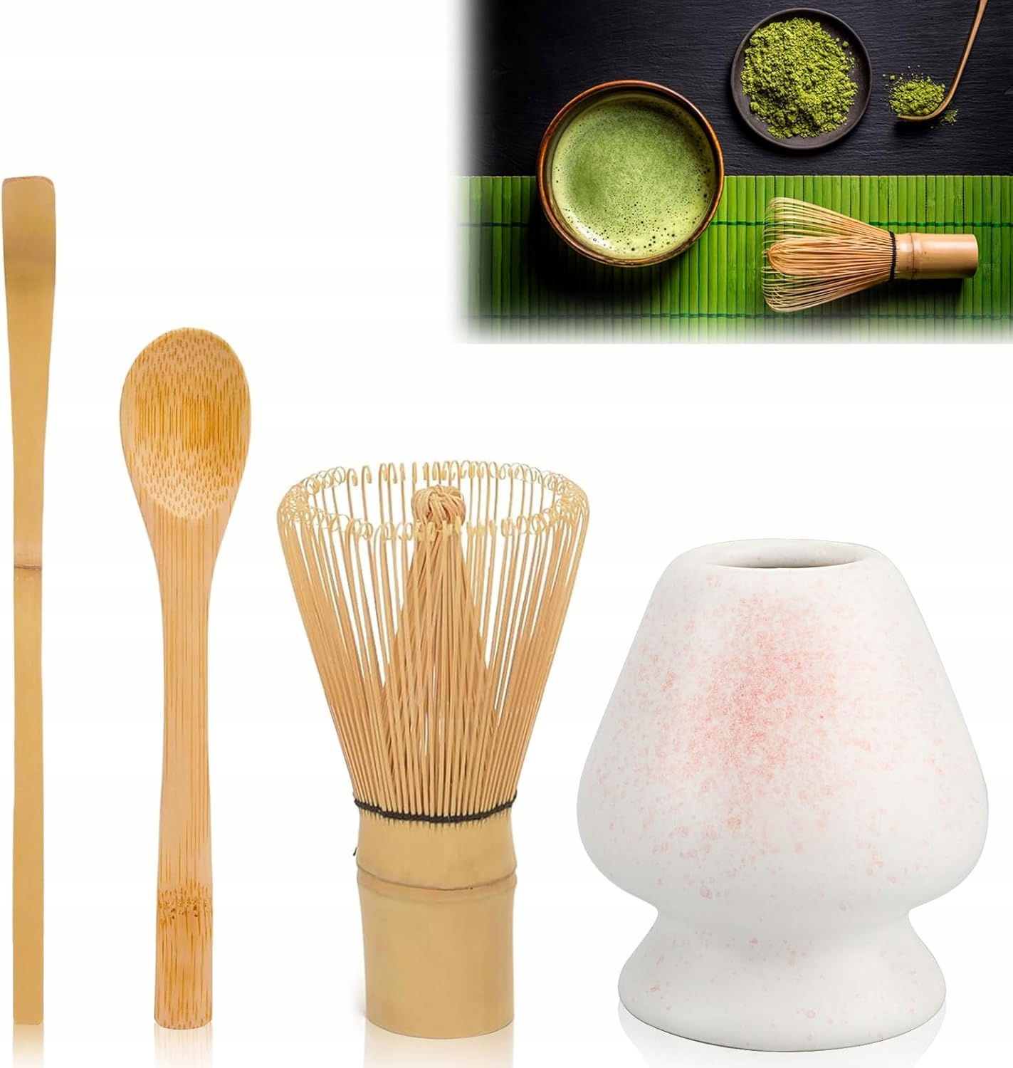 Matcha Čajový Set, Elegantní, Kompletní, 4 Prvky