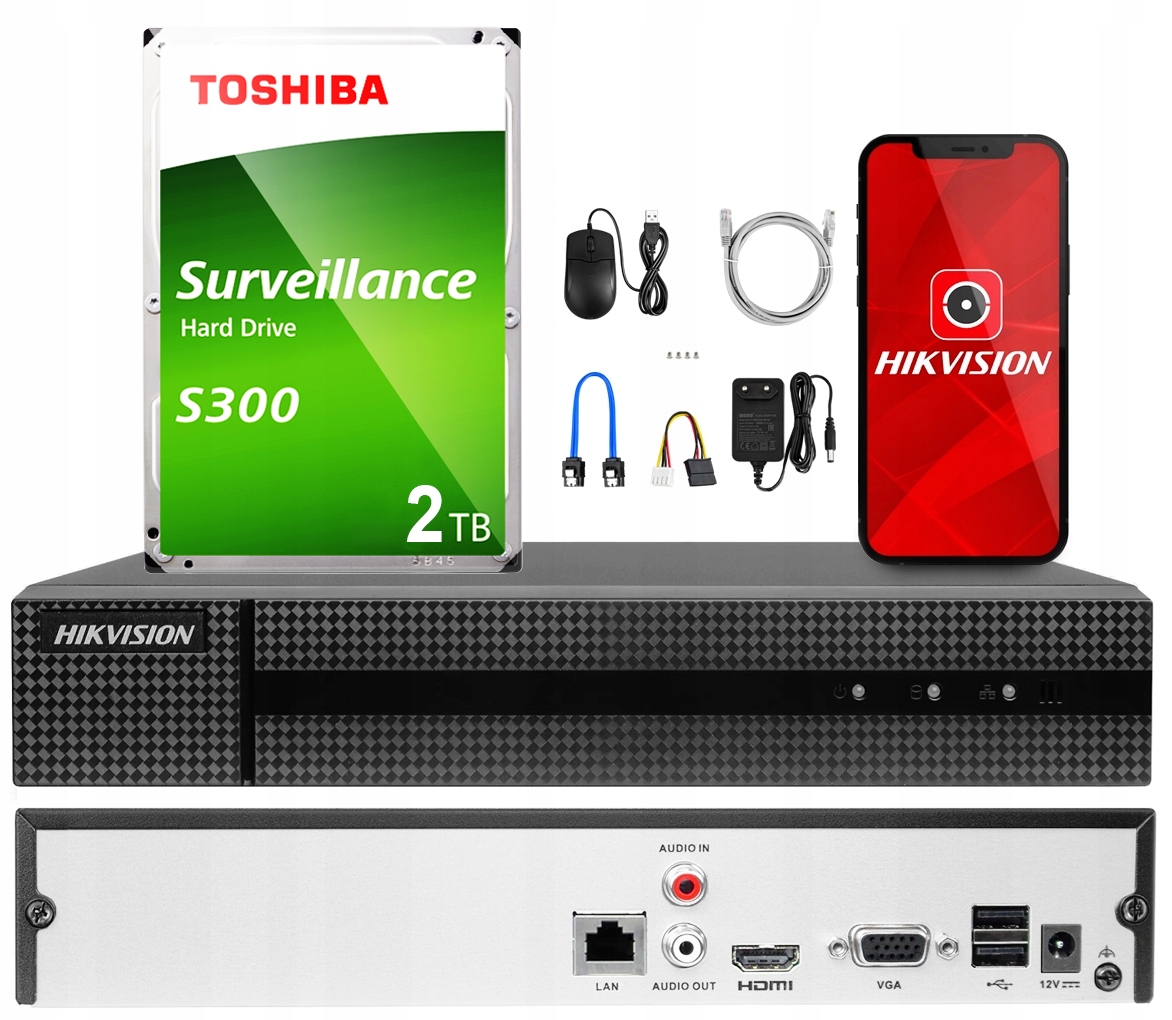 

Rejestrator Ip monitoring 8 kanałów do 8Mpx 2TB