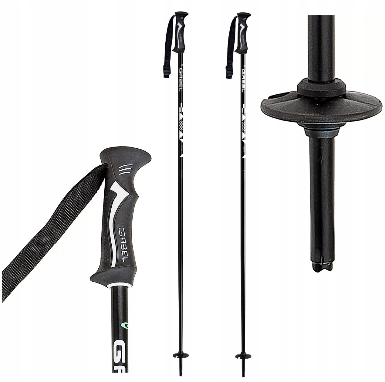 Kije kijki narciarskie Gabel Team black 110cm