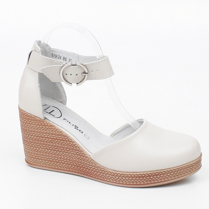 Filippo DP3519 Béžové Kožené Espadrilky vel. 40