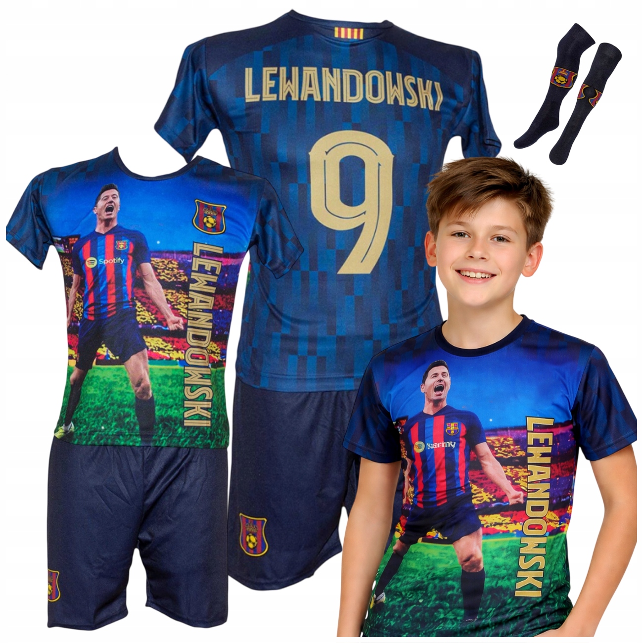 Lewandowski 140 Stroj Pilkarski Sportowy Meczowy Treningowy Szkolny