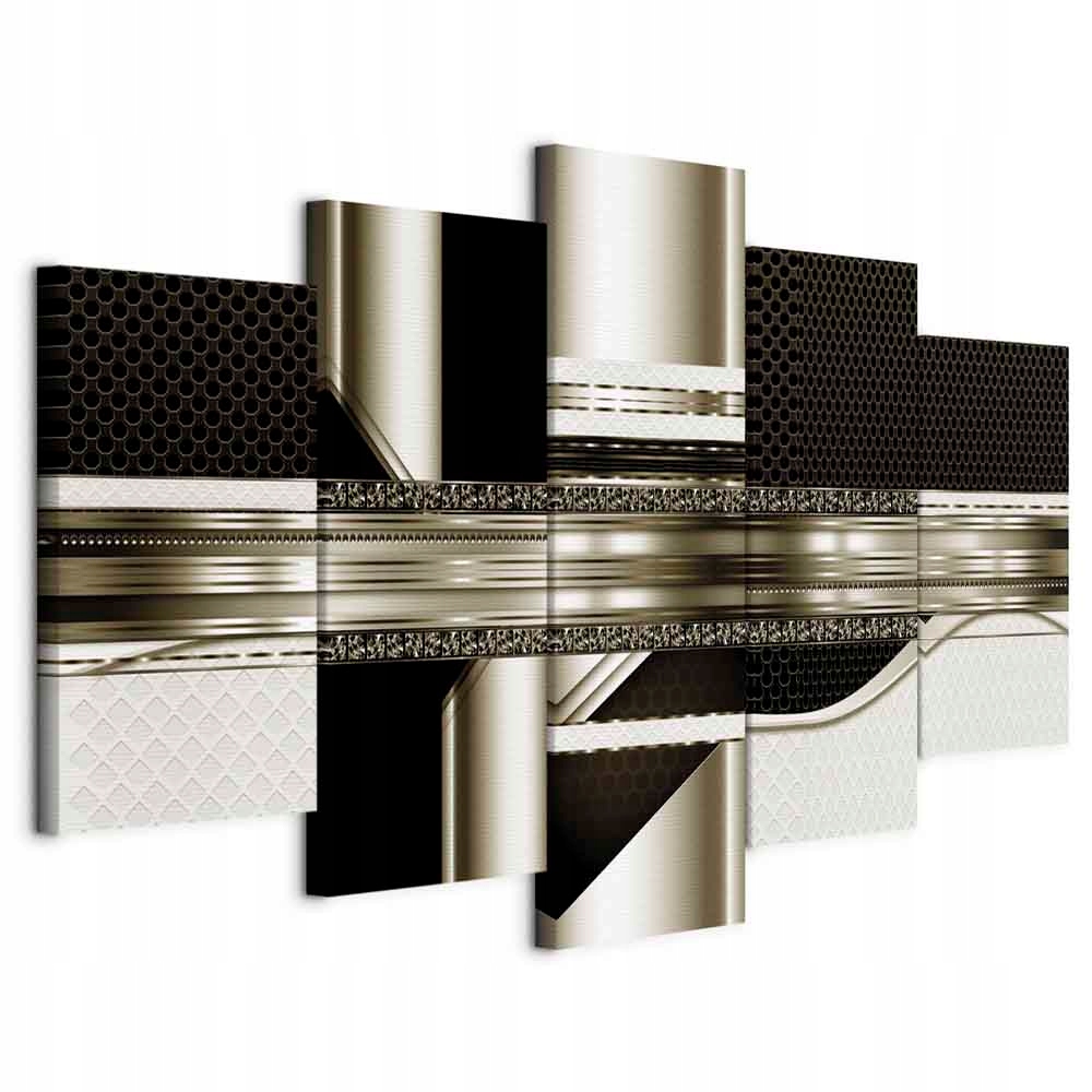Obraz 5 Dílů Triptych Abstrakce Do Obývacího Pokoje Glamour Moderní XXL 200x100