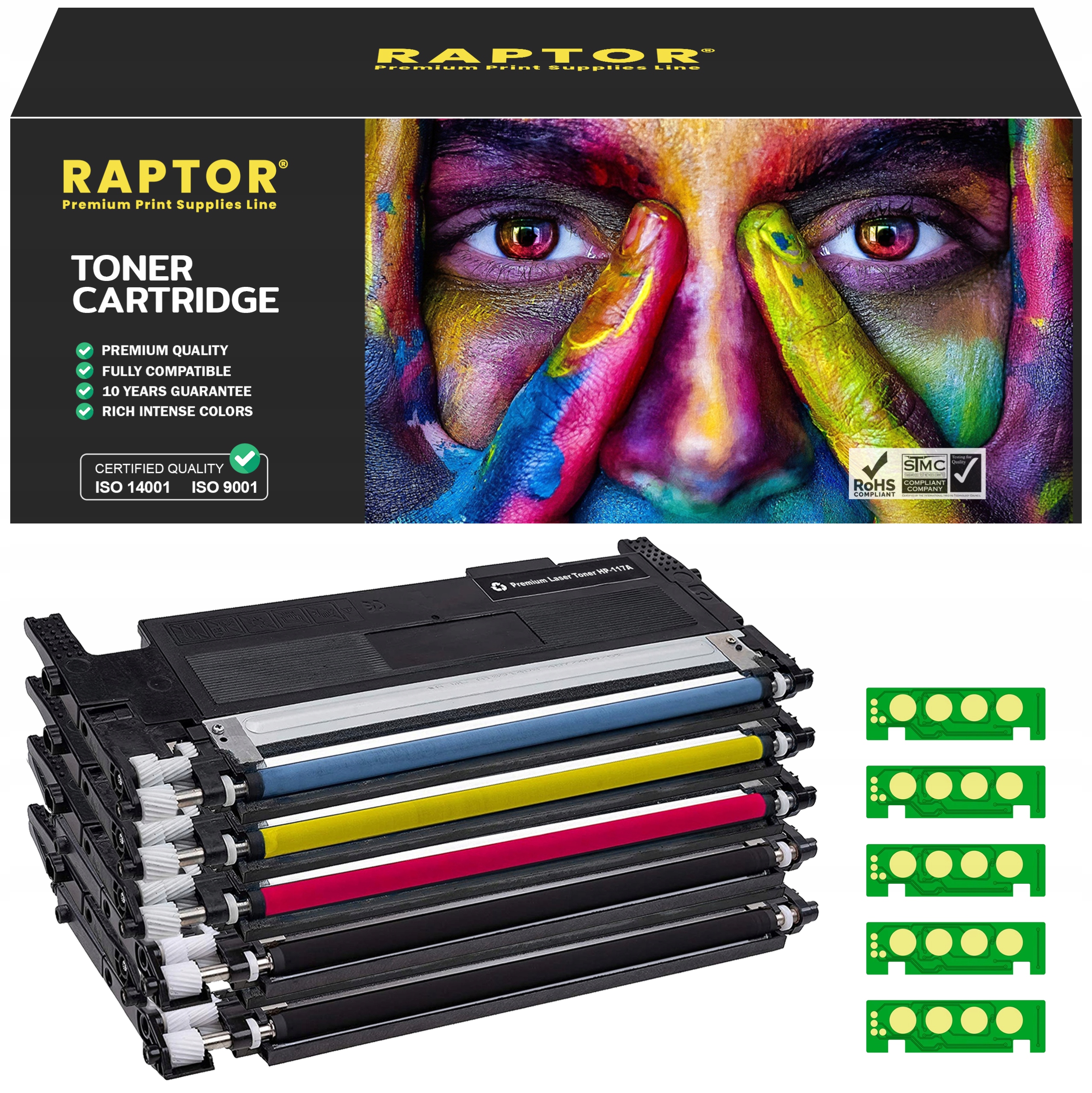 Toner 117A XL Z Chipem Do Hp Color Laser 150a 150nw 178nw 179fnw Cmyk