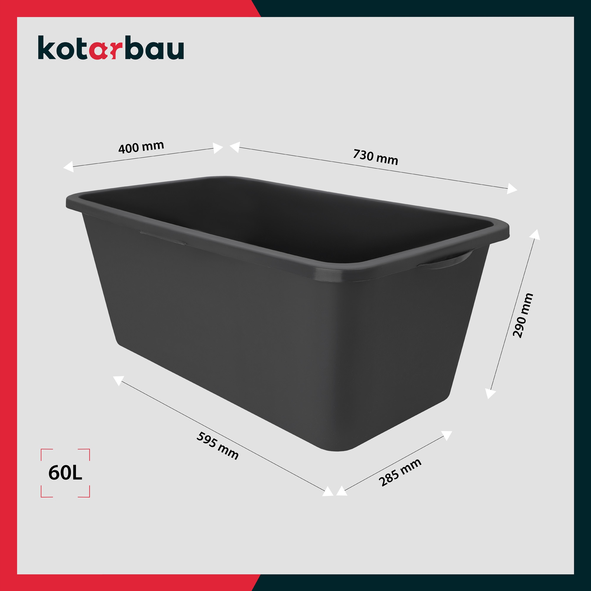 KASTRA BUDOWLANA POJEMNIK MISA WIADRO ZAPRAW 60 L Kod producenta 1942