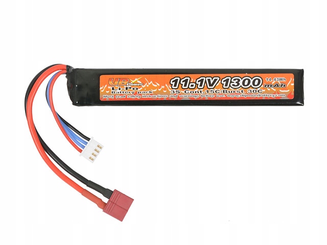 Akumulator Bateria LiPo Li-Po 11,1v 1300mAh G36 Ak M4 M16 MP5 Aug Scar