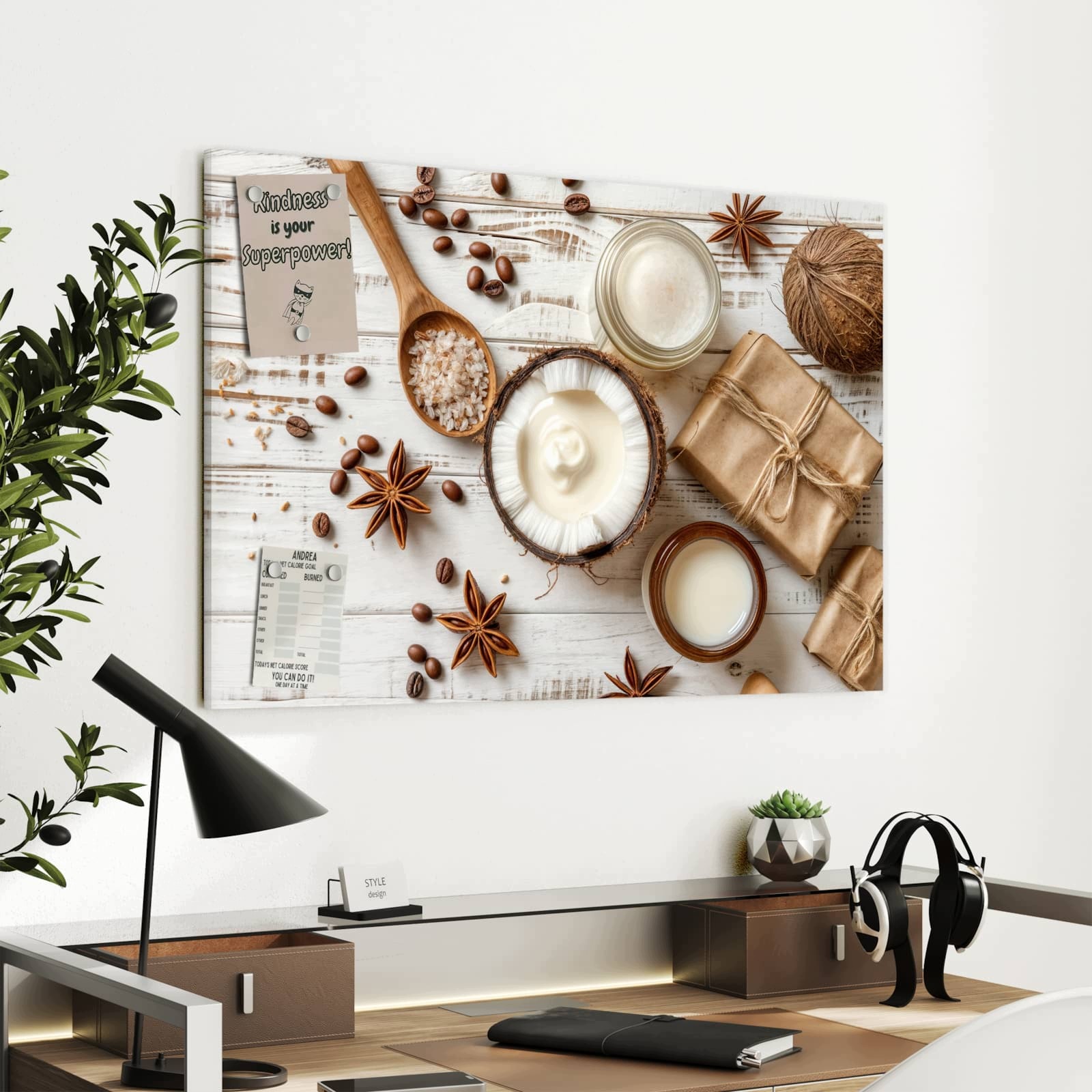 Magnetická tabule Naturalne Kosmetyki 90 × 60 cm