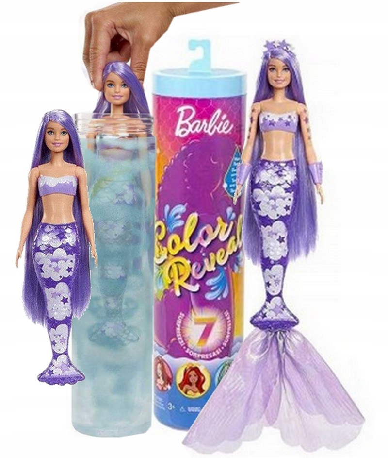 

Barbie Kolorowa Niespodzianka Syrenka Color Reveal