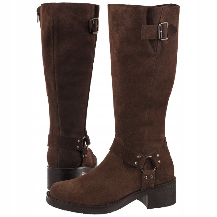 Dámské Kožené Kozačky Ryłko Hnědé E3XU7___M_6TJ Brown