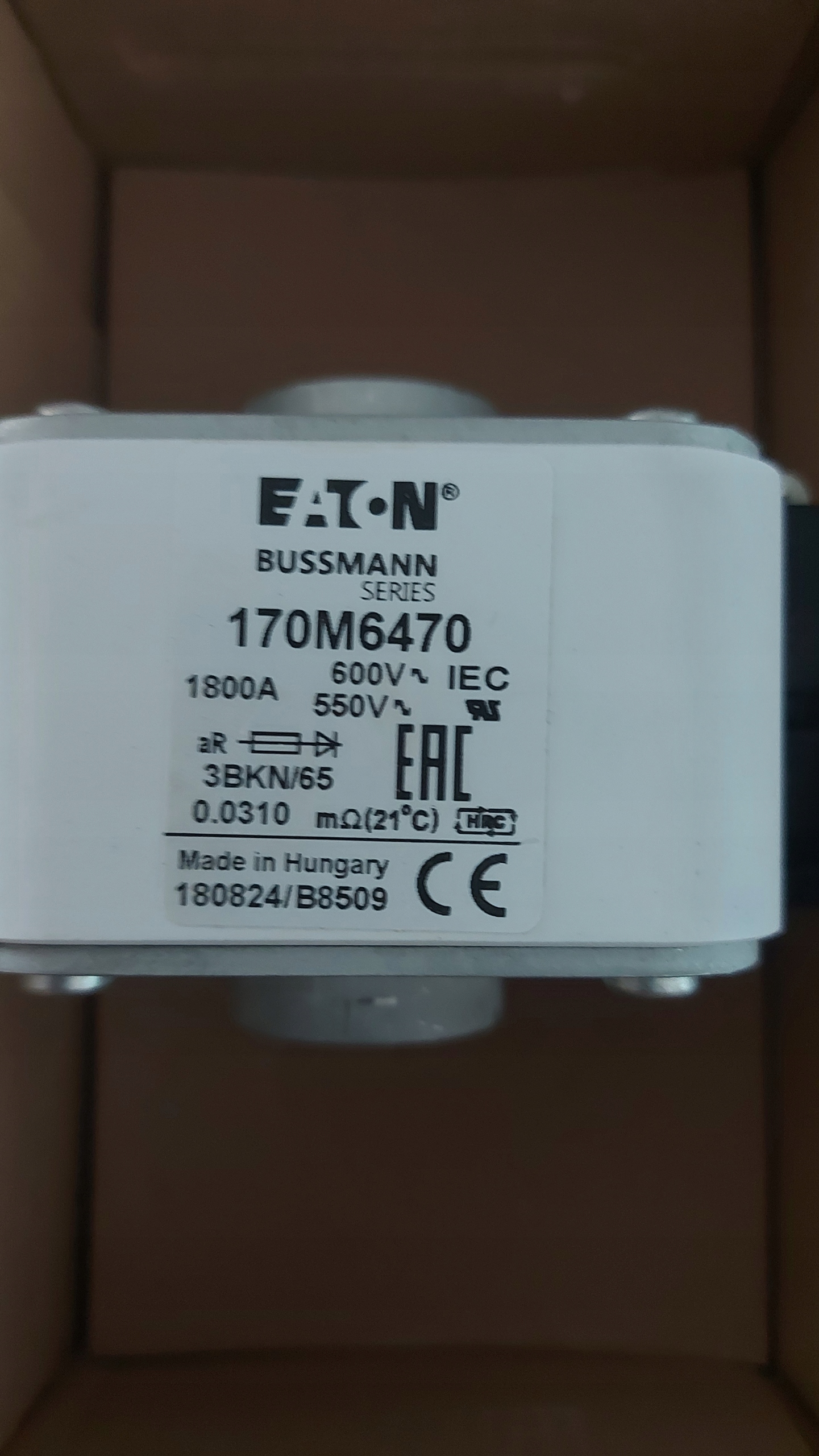 Štvorcová Poistka Vložka 1800A AC600 V veľkosť 3, aR 170M6470